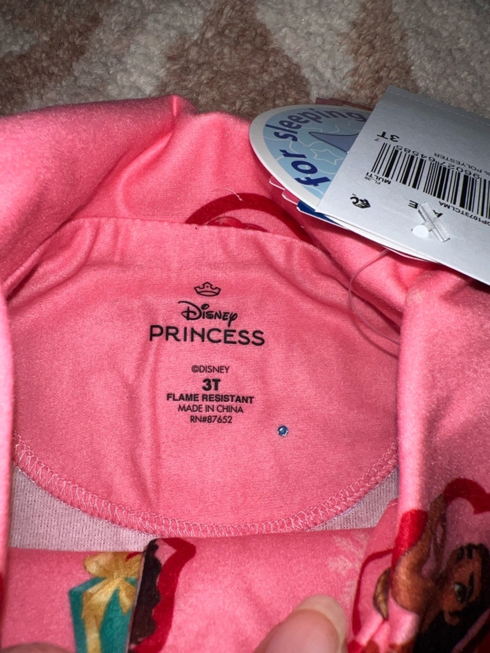 NEW Disney Pink Princess Character Pajama Set - Picture 4 of 10
